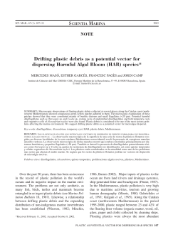 Drifting plastic debris as a potential vector for dispersing - ICM-CSIC