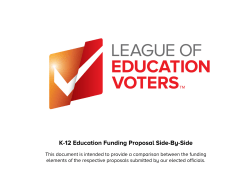 K-12 Education Funding Proposal Side-By-Side