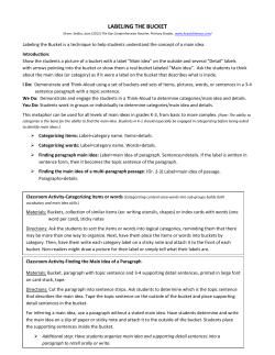 labeling the bucket - eCST Resource Bank