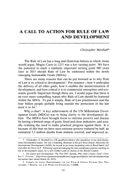 a call to action for rule of law and development