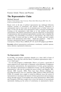 The Representative Claim