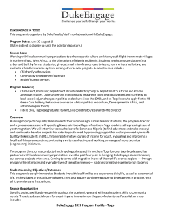 PDF of Program Profile - DukeEngage