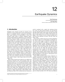 Earthquake Dynamics