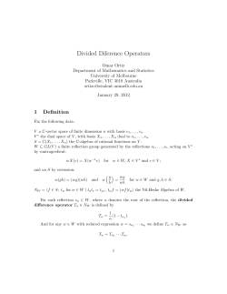 Divided difference operators - School of Mathematics and Statistics