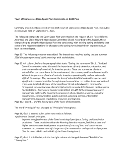 Town of Skaneateles Open Space Plan
