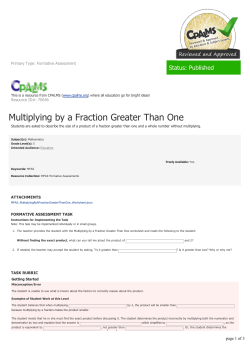 Multiplying by a Fraction Greater Than One