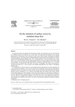 On the initiation of surface waves by turbulent shear flow