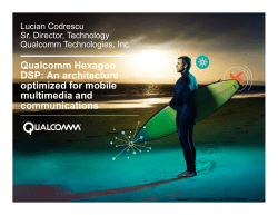 Qualcomm Hexagon DSP - Qualcomm Developer Network