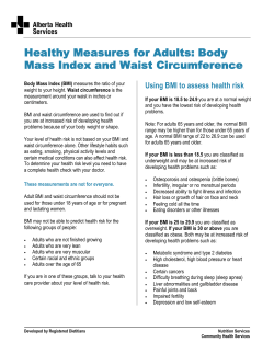(COLOUR) Healthy Measures BMI