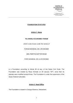 Statutes - WEF - World Economic Forum