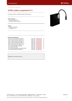 SCHELL battery compartment 9 V - Worldwide / EN