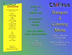 Catering Menu