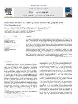 Microfluidic networks for surface plasmon resonance imaging real