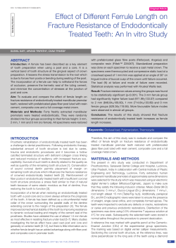 Effect of Different Ferrule Length on Fracture Resistance of