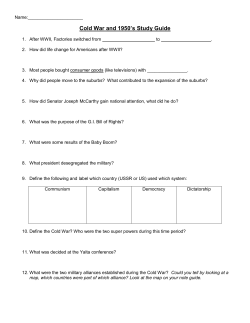 Cold War and 1950`s Study Guide