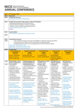 Day 1, 13th October 2015