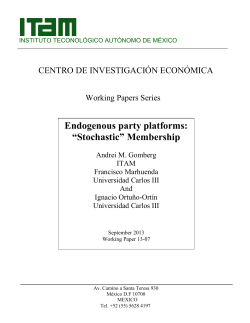Endogenous party platforms: &ldquo;Stochastic&rdquo; Membership - of /pub