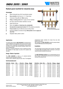 Radiant panel manifold for industrial areas