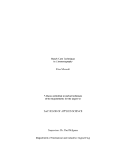 Steady Cam Techniques in Cinematography