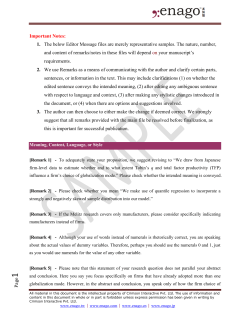 Page Important Notes: 1. The below Editor Message files are merely