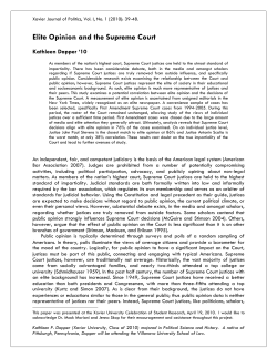 Elite Opinion and the Supreme Court