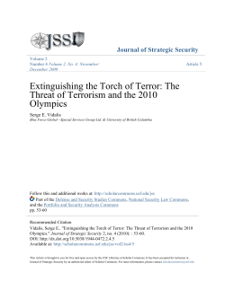 Extinguishing the Torch of Terror: The Threat of Terrorism and the