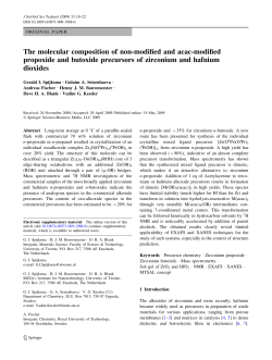 The molecular composition of non-modified and acac