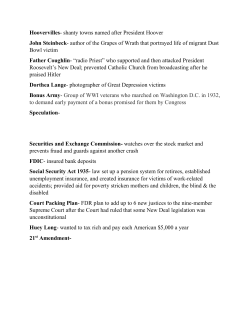 Hoovervilles- shanty towns named after President Hoover John