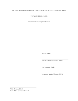 SOLVING NARROW-INTERVAL LINEAR EQUATION SYSTEMS IS