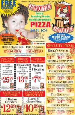 Menu - Chariot Pizza