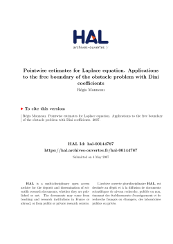 Pointwise estimates for Laplace equation. Applications to the free