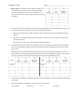 Pythagorean Triples