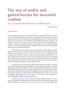 The use of ambled gaits for mounted combat_part1