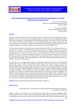 structured problem posing cases of prospective mathematics