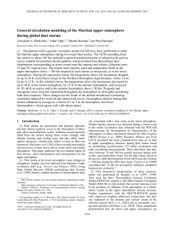 (2013). General circulation modeling of the Martian