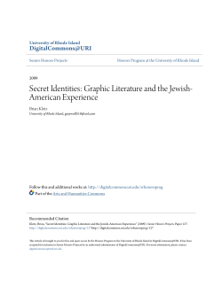 Graphic Literature and the Jewish