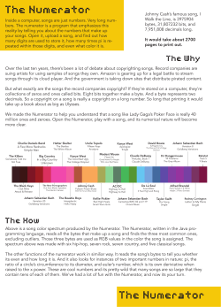 The Numerator The Numerator