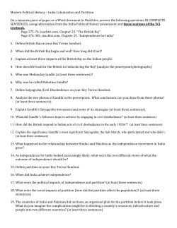 India Political History questions