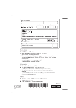 Question paper - Edexcel