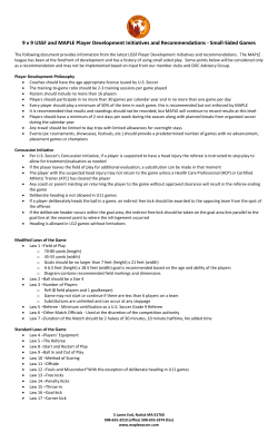 9 v 9 USSF and MAPLE Player Development Initiatives