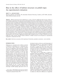 Bias in the effect of habitat structure on pitfall traps: An experimental