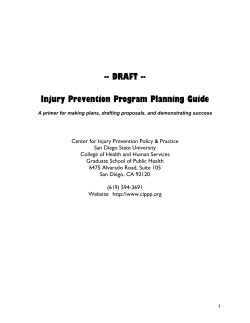 Injury Prevention Program Planning Guide