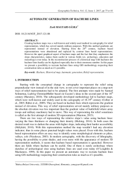 AUTOMATIC GENERATION OF HACHURE LINES