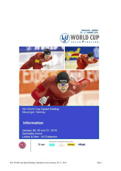 Dear Speed Skating Friends!