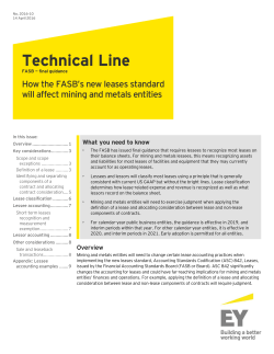 Technical Line: How the FASB`s new leases standard will affect