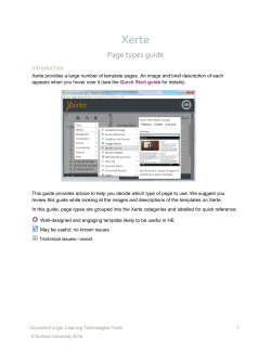 Page types guide - Durham University Community