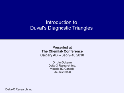 Introduction to Duval`s Diagnostic Triangles