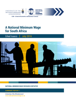 A National Minimum Wage for South Africa