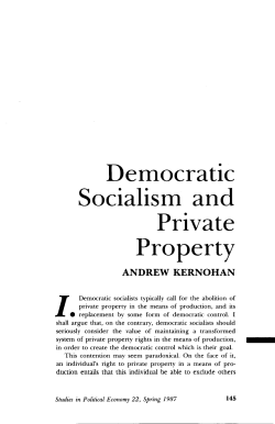 Democratic Socialism and Private Property