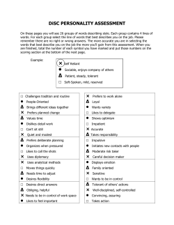 personality assessment